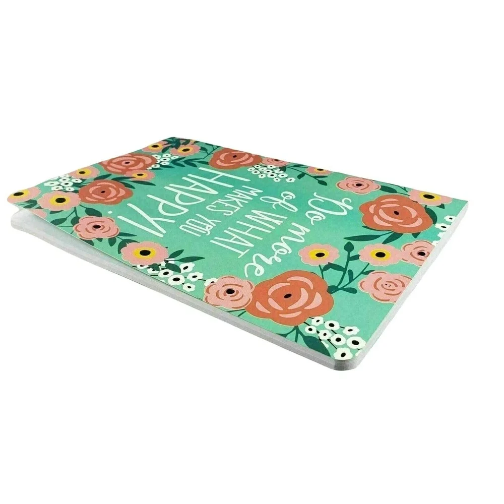 Journal Floret‎ Notebook Lined Green Floral Designer Flower 80 Lined Pages New